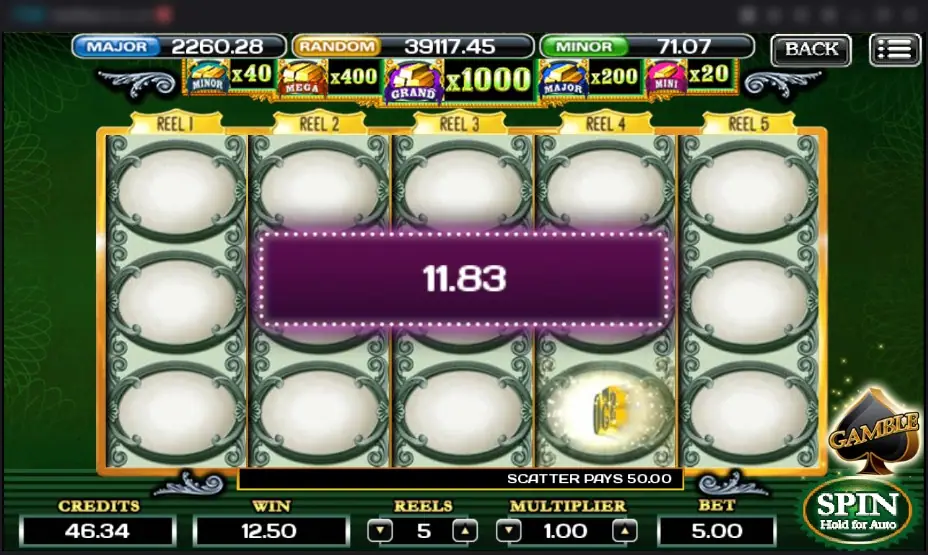 The Green Machine Deluxe with a gold coin stack on reel 4 and an 11.83 win banner across the reels
