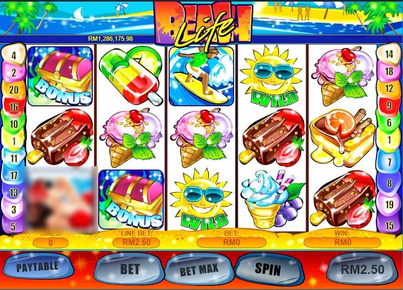 Beach Life reels on Rollex11 with sun wilds, bonus treasure chests, ice creams and popsicles, the RM jackpot counter under the logo